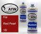 Preview: Kia, Red Pearl, 1B: 400ml Sprühdose + 400ml Klarlack - Set, von ATW Autoteile West.